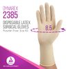 Dynarex Sterile Disposable Latex Surgical Gloves, Powder-Free, Sterilely Packaged in Pairs, Professional Medical and Healthcare Use, Veterinary Clinic, Bisque, Size 8.5, 1 Box of 50 Pairs of Gloves