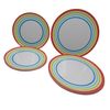 Caravan Camping Melamine Dinner Set 16pc (Picnic BBQ Outdoor Dining Party Tableware Rainbow)