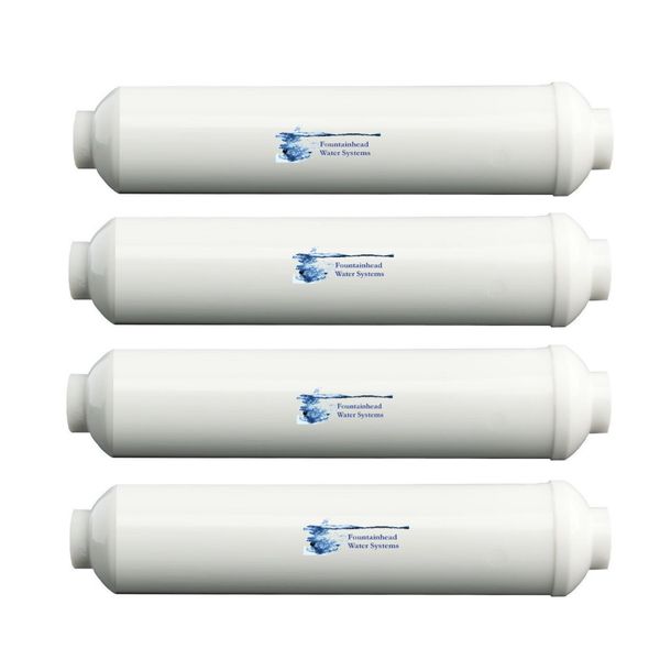 4 Reverse Osmosis Refridgerator Water Cooler Inline Carbon Filters 2X10"