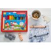 STABILO Trio Scribbi - Triangular Fibre-Tip Pen - Pack of 5 - Blue