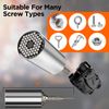 Galvanox Universal Socket Adapter Compatible with Leatherman Flat Bit System - Skeletool, Surge, MUT, Wave Plus and Signal Multitool Kit Set (Multi-Tool Accessories)