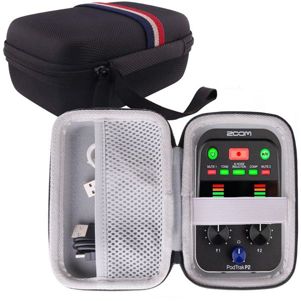 WERJIA Storage Case Compatible ZOOM Zoom PodTrak P2 Podcast Recorder