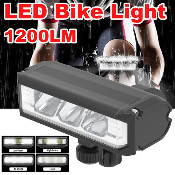 USB Rechargeable LED Bike Light Waterproof Super Bright Bicycle Front Headlight