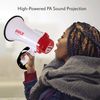 Pyle Megaphone Speaker Lightweight Bullhorn - Built-in Siren, Adjustable Volume Control and 800 Yard Range - PMP30