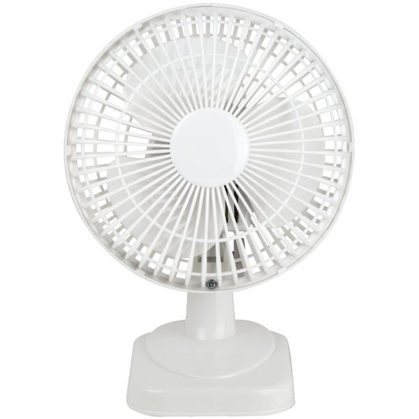 Status Desk Fan | 6 Inch Portable Fan | 2 Speed Adjustable Angle Fan | White | S6DESKFAN1PKB