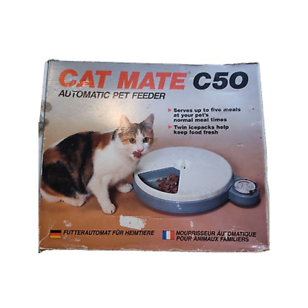 Automatic Pet Feeder Cat Mate C50 Analogue Timer Tested Fully Working Boxed