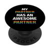 Awesome Partner Design - Rainbow Colors Pride Design PopSockets Adhesive PopGrip