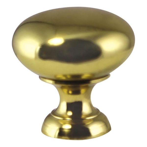 Design House Mushroom 5-Pack Stainless Steel Cabinet Knob in Polished Brass