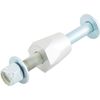 Coilover Shock Mount Bolt w/Polished Support Collar, 6 Inch