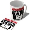 McMug - Warning - Low Battery - New Dad - Mug and Coaster Set, Ceramic, 11fl.oz.
