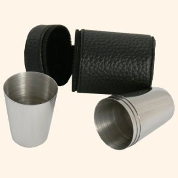 Knight 1oz Shot Cups in Leather case