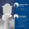 Bemis Slow Close Toilet Seat Round White Easy Clean Hinges Durable Plastic