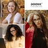 DOOViC Oversized Blue Light Glasses Womens Black Square Frame Computer Glasses