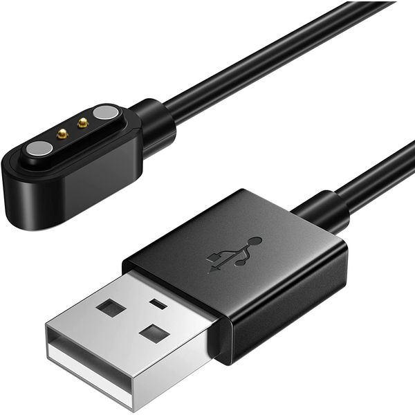 DigiKuber USB Charging Cable TK10 TK12 TK22 TK70 E80 E86, 2 Pins USB Charging Cabel for Smartwatch, Magnetic Charging Cable