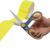 Westcott 8" Bent Titanium Bonded Non-Stick Scissors with Adjustable Glide Feature (14850), Grey/Yellow
