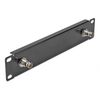 Delock 10 Inch Panel with 2 x BNC Sockets 1 HE Black