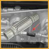 Partuto 2.36"x8"x11.81" Car Exhaust Flex Pipe with Welding Extension Pipe Replacement