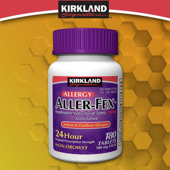 Kirkland Signature Aller-Fex 180 mg., 180 Tablets - Free Shipping! - Fresh!