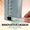 MEDca Weekly Pill Organizer, 1 Dispenser, 7 Stackable Compartments with 4 Sections - Morning, Noon, Evening, Bedtime, Grey.