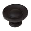 GlideRite Hardware 5105-MB-25 1 inch Diameter Small Round Ring Cabinet Knobs 25 Pack, Matte Black Finish