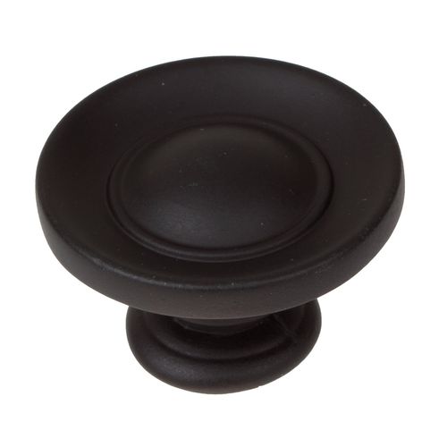 GlideRite Hardware 5105-MB-25 1 inch Diameter Small Round Ring Cabinet Knobs 25 Pack, Matte Black Finish