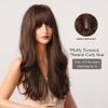 Esmee Brown Wigs 24" Long Synthetic Wig with High Density Natural Headline Heat Permanent Hair Wigs for Women