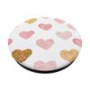 Hearting Pop Socket Pink & Gold Big Hearts on White