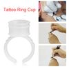 100/200/500Pcs Tattoo Ink Rings Disposable Tattoo Pigment Cup for Tattoo Ink and Eyelash Extension Glue(100pcs)
