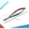 AAProTools 4.75" Rainbow Titanium Embroidery Snips Curved Scissors Trimming Threads