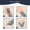 Pacifier Clip Leash Soothie Holder Unisex Plaid Button for boy （2 Pack）