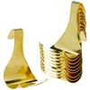 DURATOOL D01230 Brass Plated Picture Rail Hooks, 10 Pack, Yellow|brown