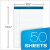 TOPS Docket Writing Tablet, 8-1/2 x 11-3/4 Inches, Perforated, White, Legal/Wide Rule, 50 Sheets per Pad, 6 Pads per Pack (63416)