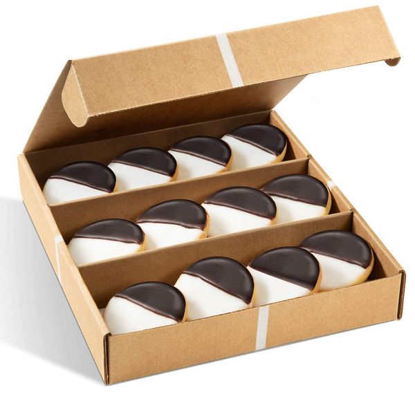 Holiday Gift Box | Gourmet Cookie Gifts | 12 Individually Wrapped Cookies | Prime Delivery | Christmas, Hanukkah, Thanksgiving | Men & Women | Stern’s Bakery ( Black & White Cookies Gift Box)