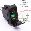 2X Boart 5V 4.2A Dual USB Car Charger Adapter Socket Voltmeter Rocker Switch