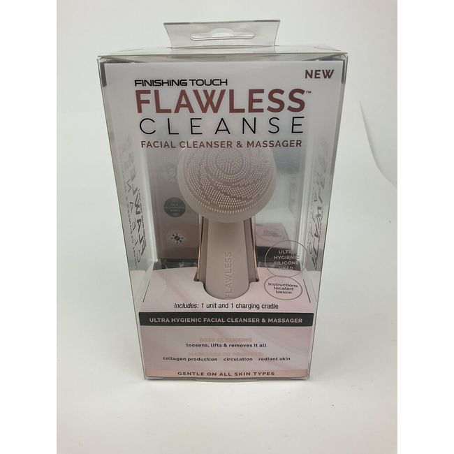 Finishing Touch Flawless Cleanse Facial Cleanser & Massager New