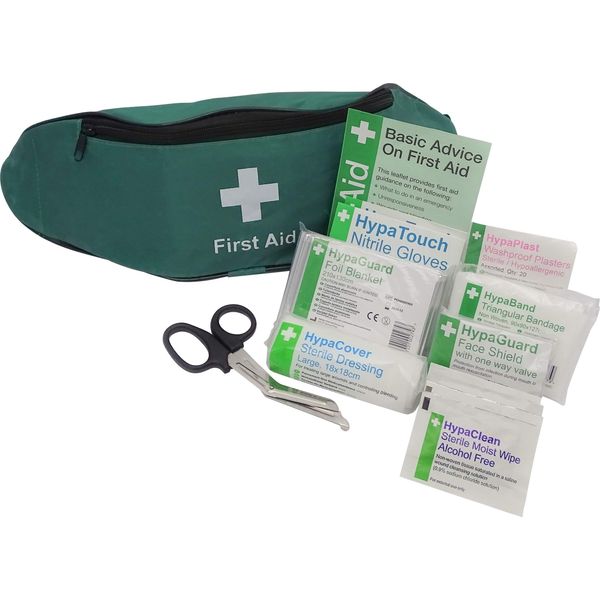 Small Personal Issue First Aid Kit BS 8599-1: 2019 Compliant (Bum Bag)