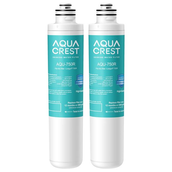 AQUA CREST Drinking Water Filter,replacement for Culligan 750R Level 1, 2 Packs