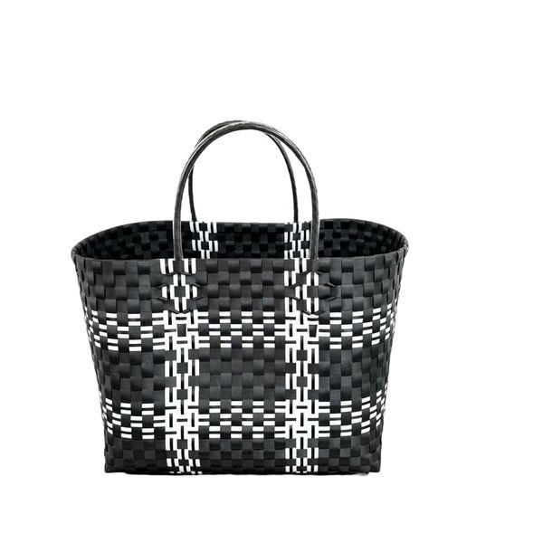 PP Band Bag Shopping Basket Laundry Basket (Black)