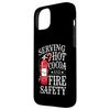 iPhone 15 Plus Firefighter Serving Hot Cocoa & Fire Safety Christmas Case