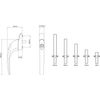 White - UPVC Universal Inline Espag Lockable Window Handle Smart Spindle