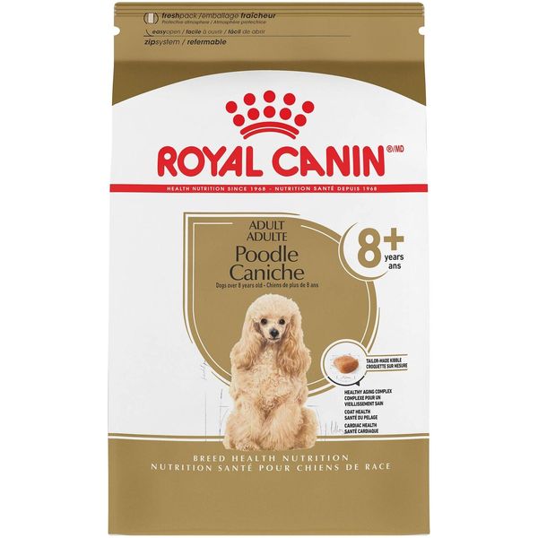 Royal Canin Breed Health Nutrition Poodle Caniche 8+ Adult Dry Dog Food, 3 lb...