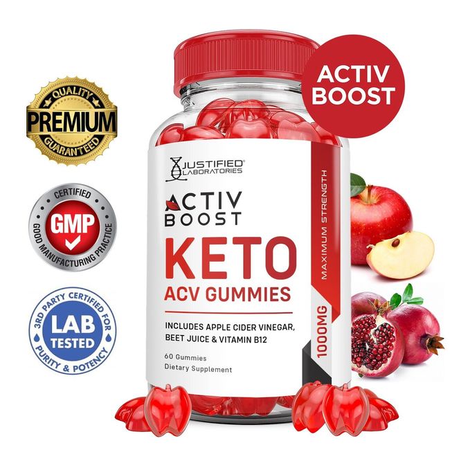 Activboost Activ Boost Keto ACV Gummies 1000MG Apple Cider Vinegar 60 Gummys