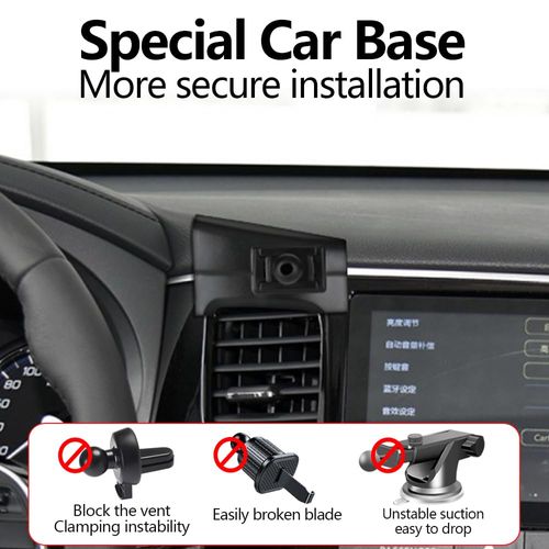 LUNQIN Car Phone Holder Mount for Mitsubishi Outlander 2014 2015 2016 2017 2018 2019 2020 2021 Auto Accessories Interior Decoration Mobile Cell Smartphone Bracket