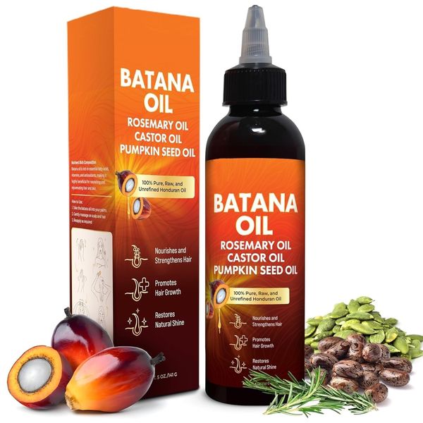 Ricadoo 4-in-1 Liquid Batana Oil with Pumpkin Seed Oil, Rosemary Castor Oil for Hair Growth (B)