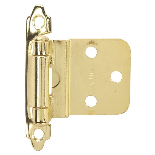 Hardware House 64-4526 Contractor Pack Inset Cabinet Hinge, Bright Brass, 10-Pack