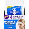 WellPatch Cooling Headache Pads, Migraine, 4 Large Patches- 4.3 x 2 Inch (Pack of 6)