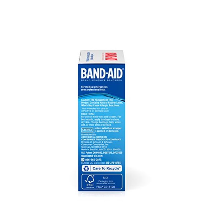 Band-Aid Brand Adhesive Bandages Tough Strips Waterproof 20 Count