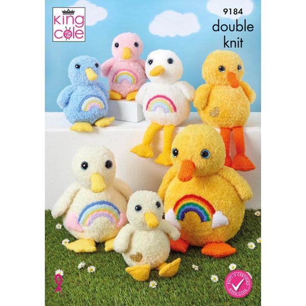 King Cole Toy Knitting Pattern Double Knit Cuddle Ducks (9184)