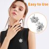 Ceryvop 30PCS Locking Pin Backs Locking Pin Keepers Clasp, Metal Pin Locks Back
