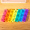 Pill Case, Medicine Case, 3 Times a Week, Supplement Case, Rainbow Color, Portable, Habit Medicine Box
